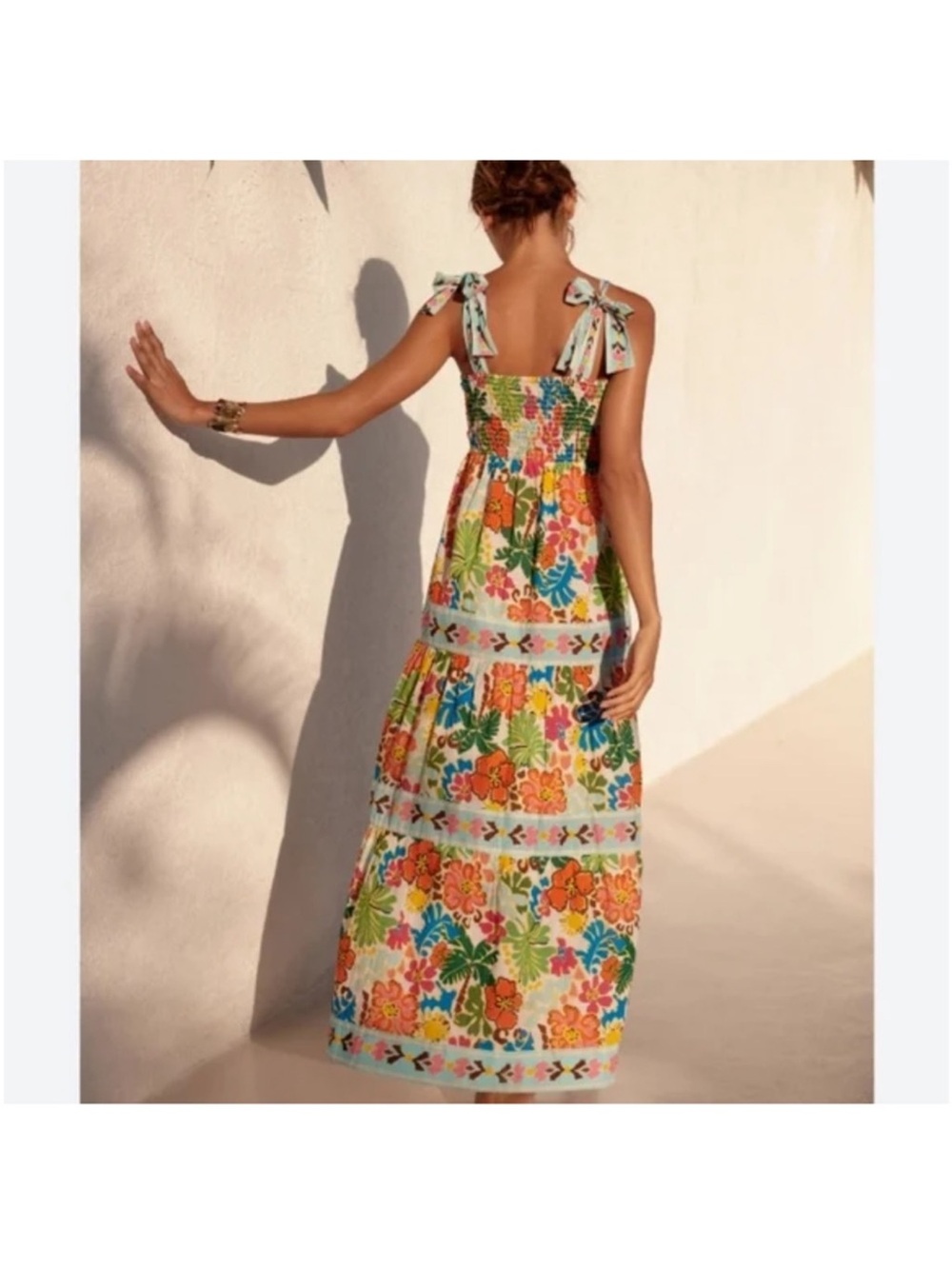 Beach Riot Charlotte Colorful Floral Maxi Dress Size Medium - Picture 5 of 14